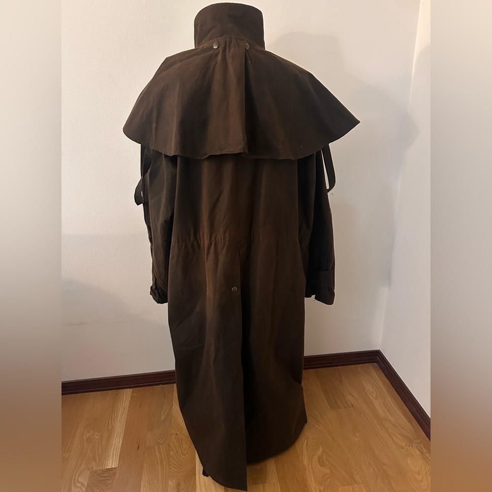 Men's Brown Long Coat - Picture 3 of 9